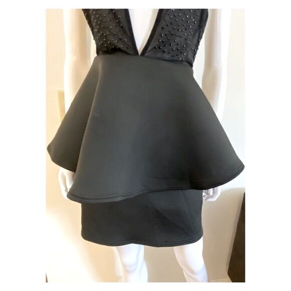 Banjul Black Plunge Halter Neck Cocktail Dress 2X - Picture 4 of 7